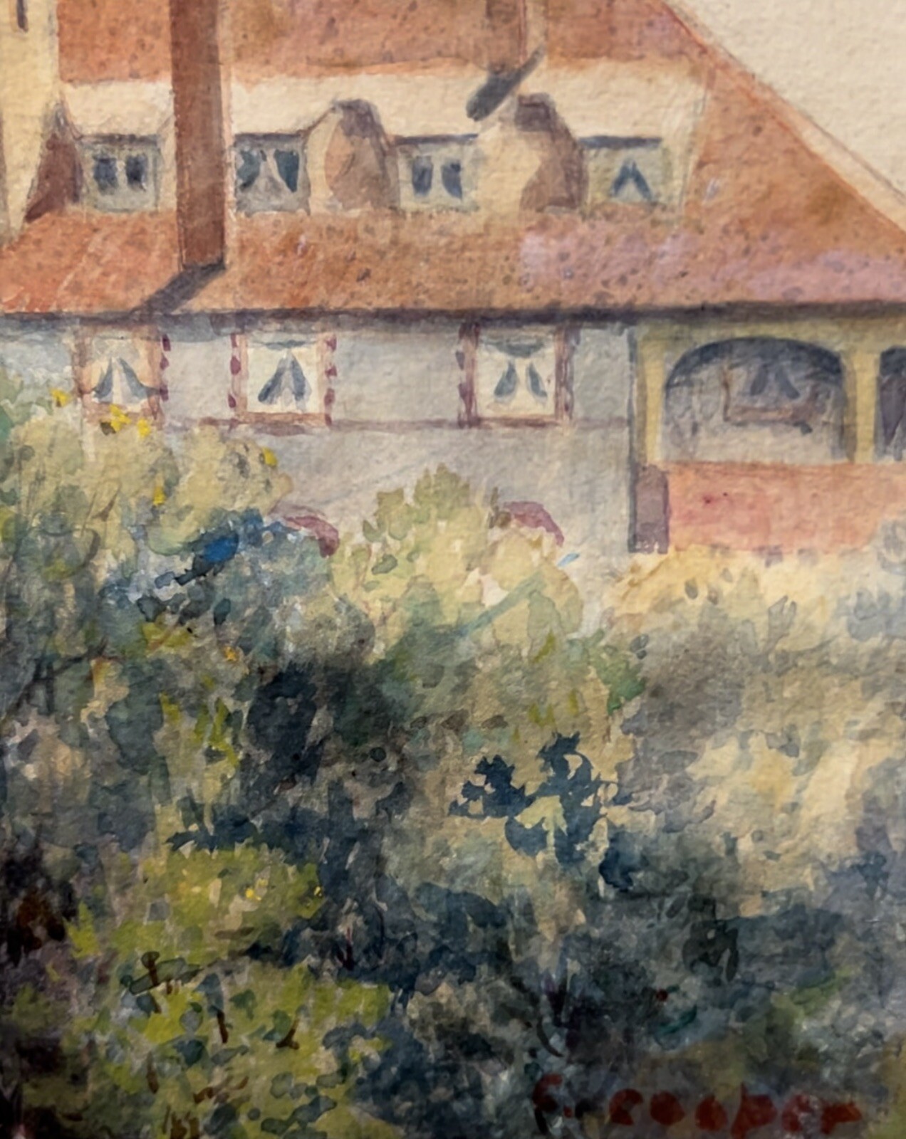 Colin Campbell Cooper, Born Philadelphia, 1856-1937, “California Church,” 16×12”