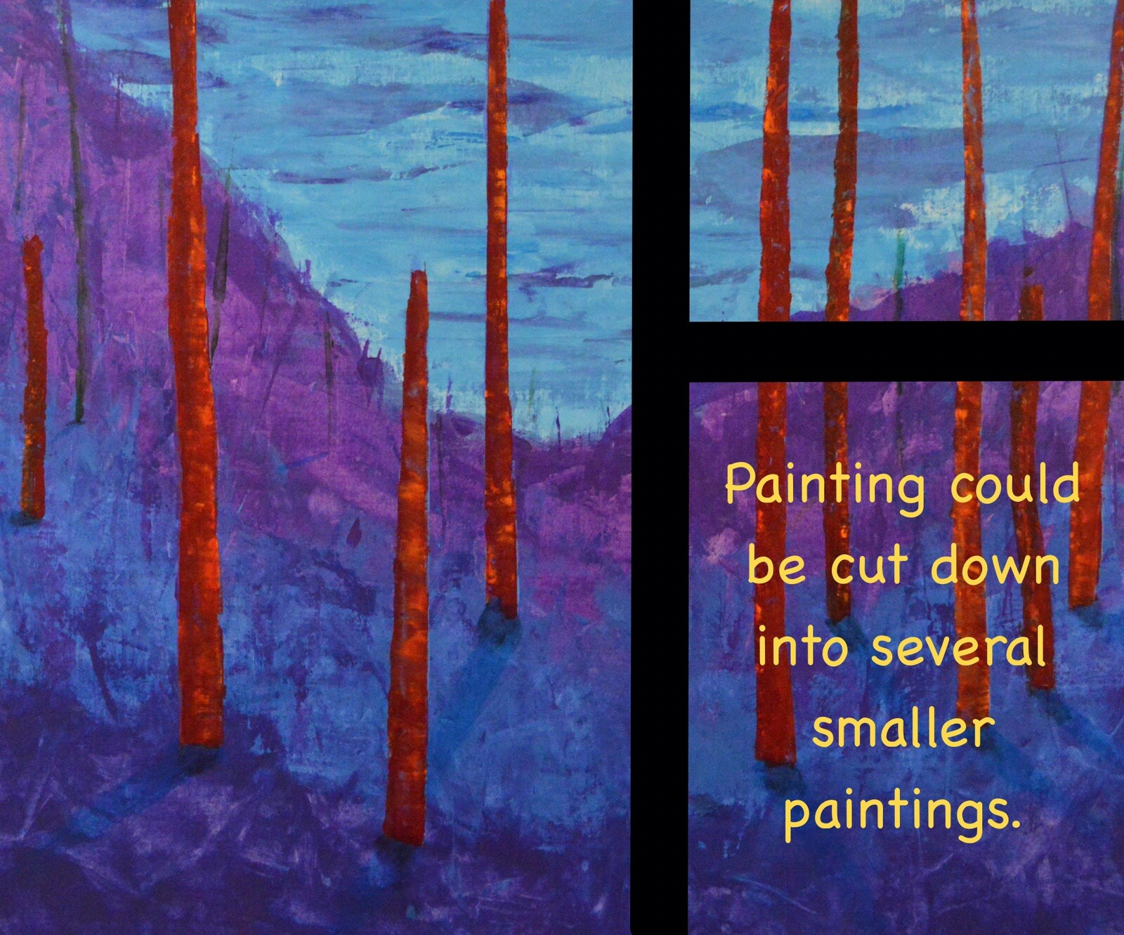 Mark Little original￼ canvas￼￼￼ Painting 81” X 62” XL (6ft. 9in)Abstract Landsca