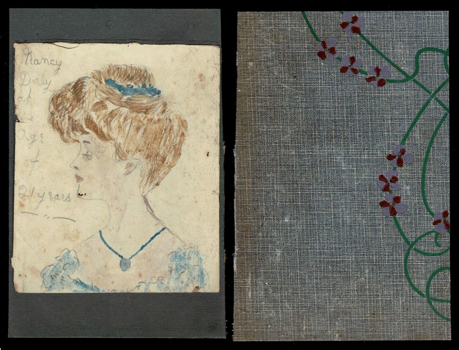 Nancy Daly at the Age of 21 in style of Paul Cesar Helleu of the Belle Epoch Era