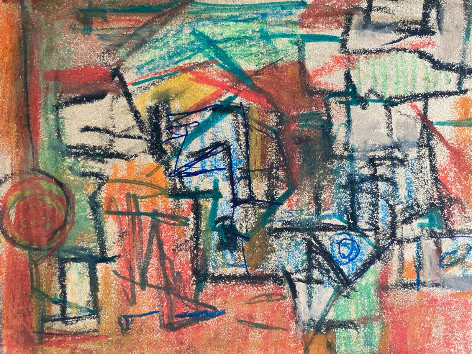 Juan David. Painting. Untitled, ca 1978. Mixed media on paper. Original art