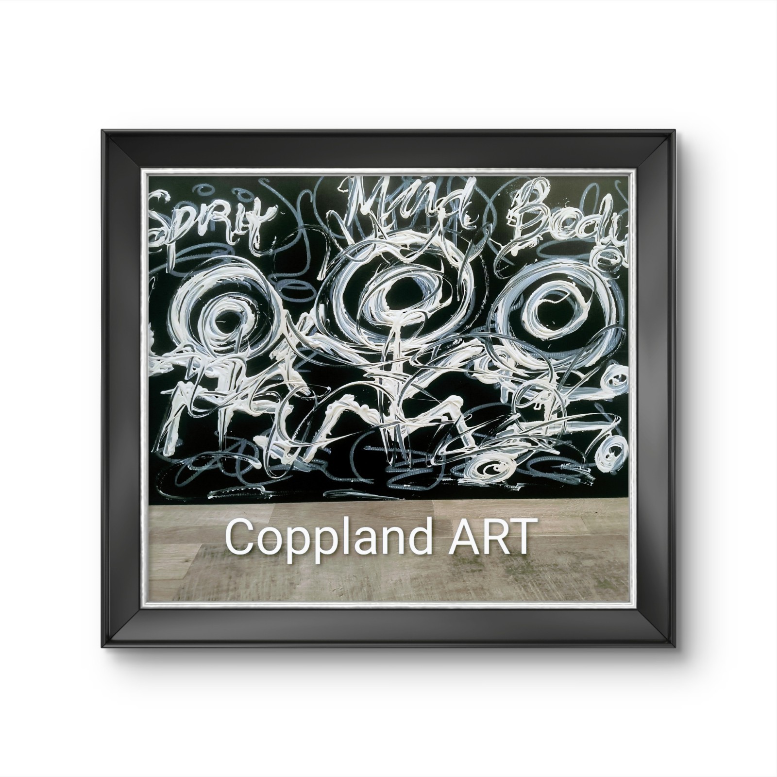 Trey Coppland, Mind Body Spirit Abstract Acrylic, Cardboard, 20×30 in, 2026, Si…
