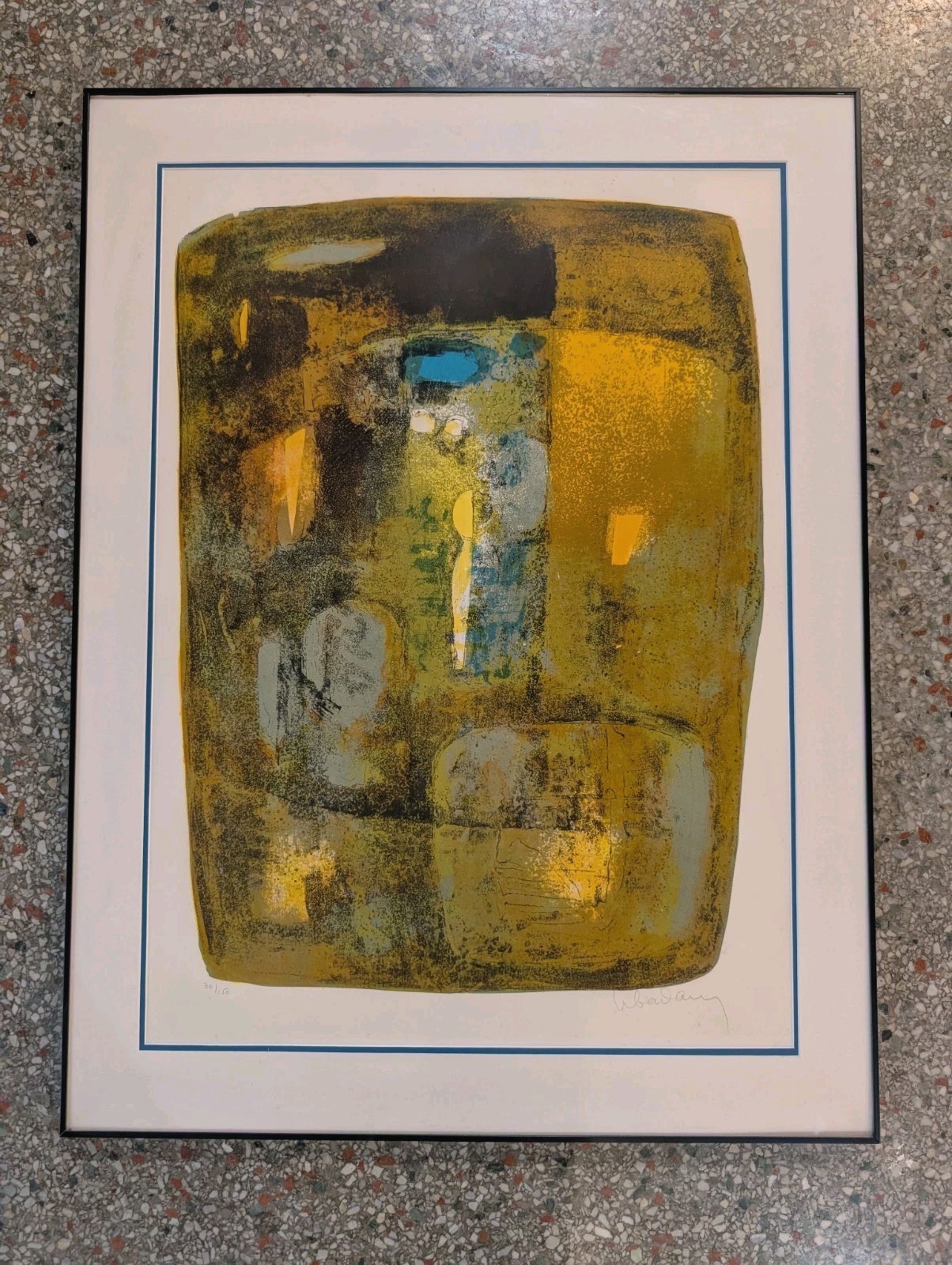 Hoi Lebadang 1967 MCM Abstract «Nature Prays Without Words 9» Litho 30 of 150