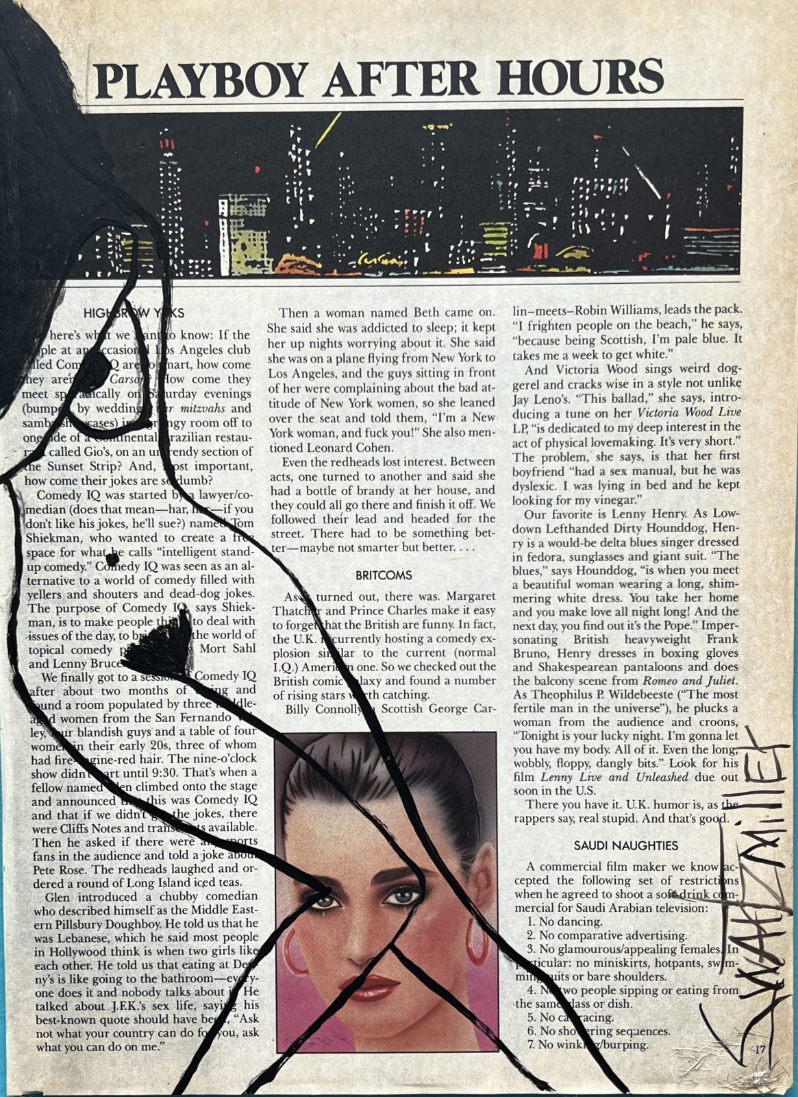 FREE SHIPPING PRETTY LADY PAINTING POP ART Recycled UNIQUE Original SWARTZMILLER