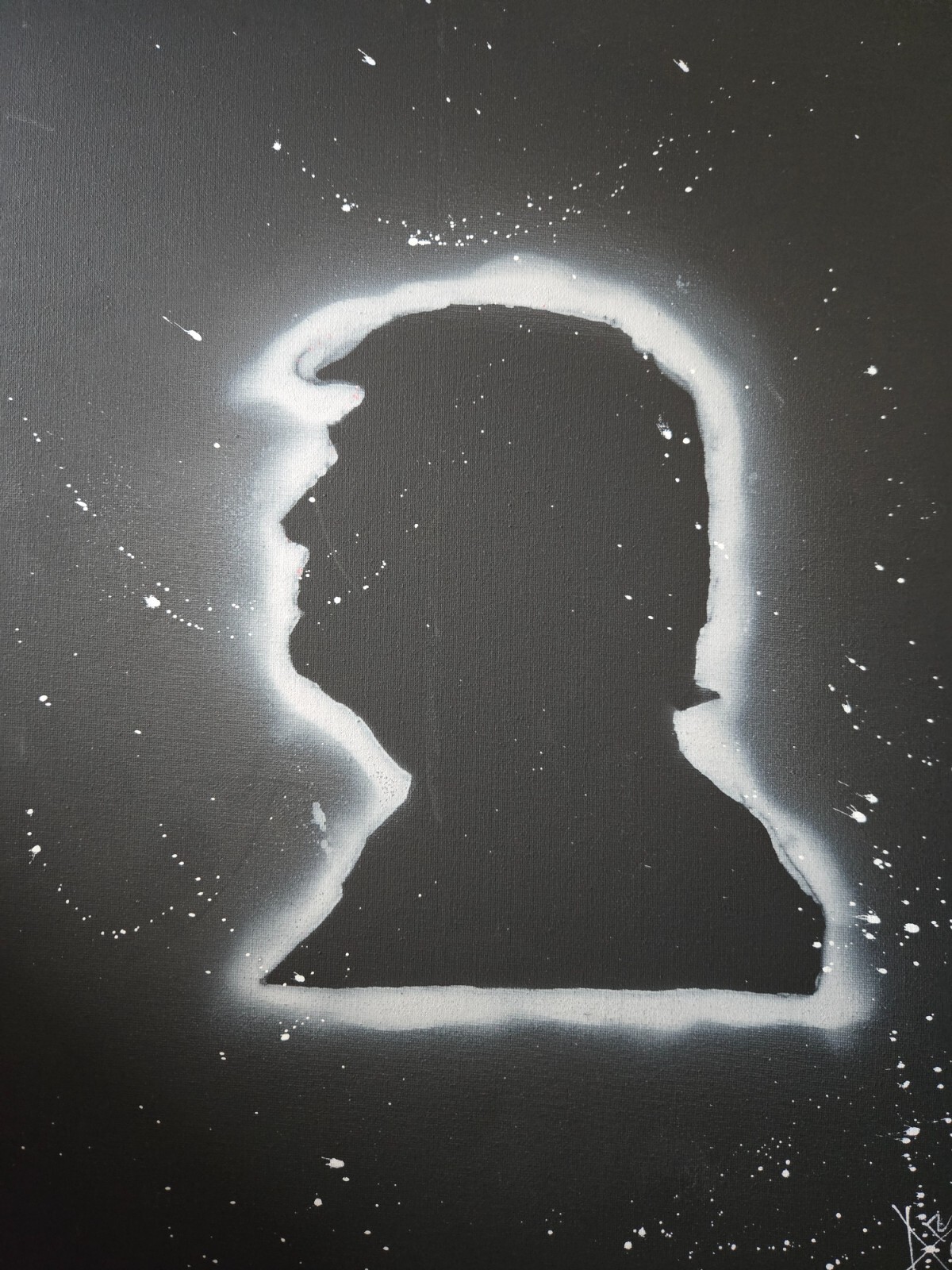 Trump 47th – 16″ x 20″ Spray Paint on Canvas