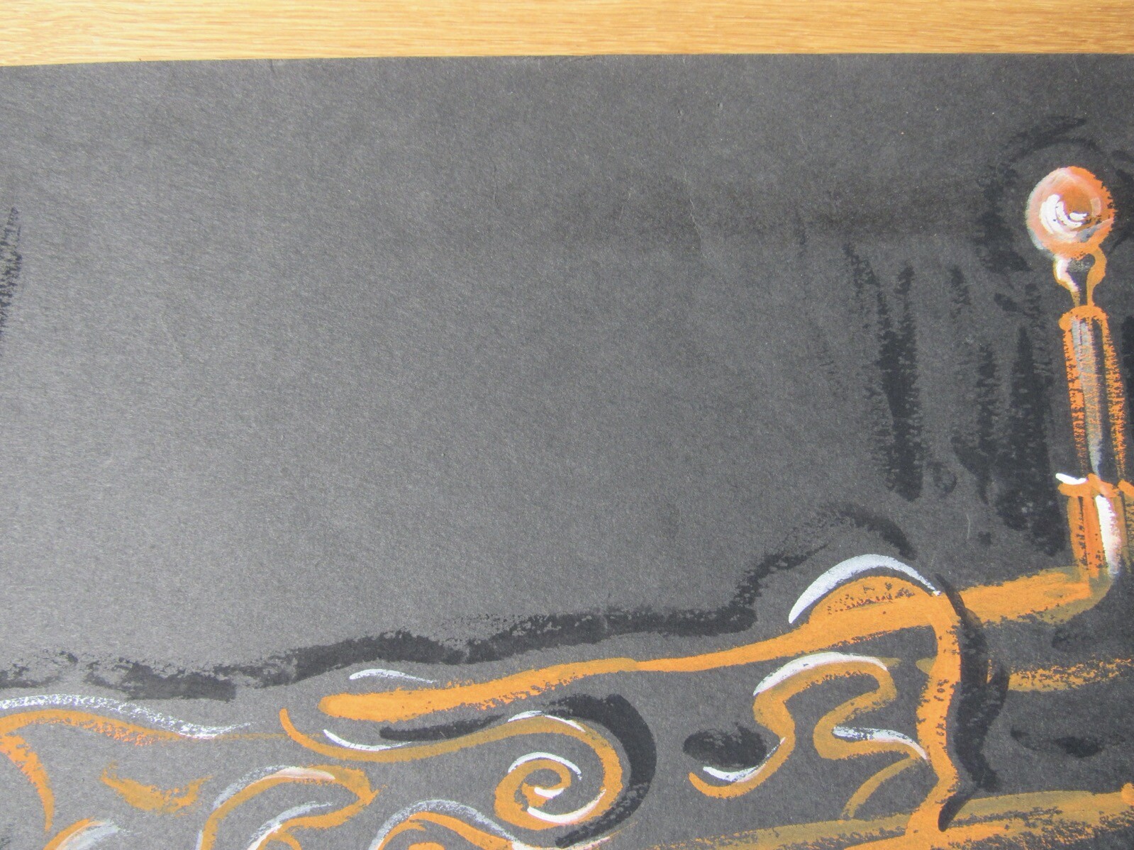 Opera stage Gouache Drawing by Jacques André Brégère set design painting 1965