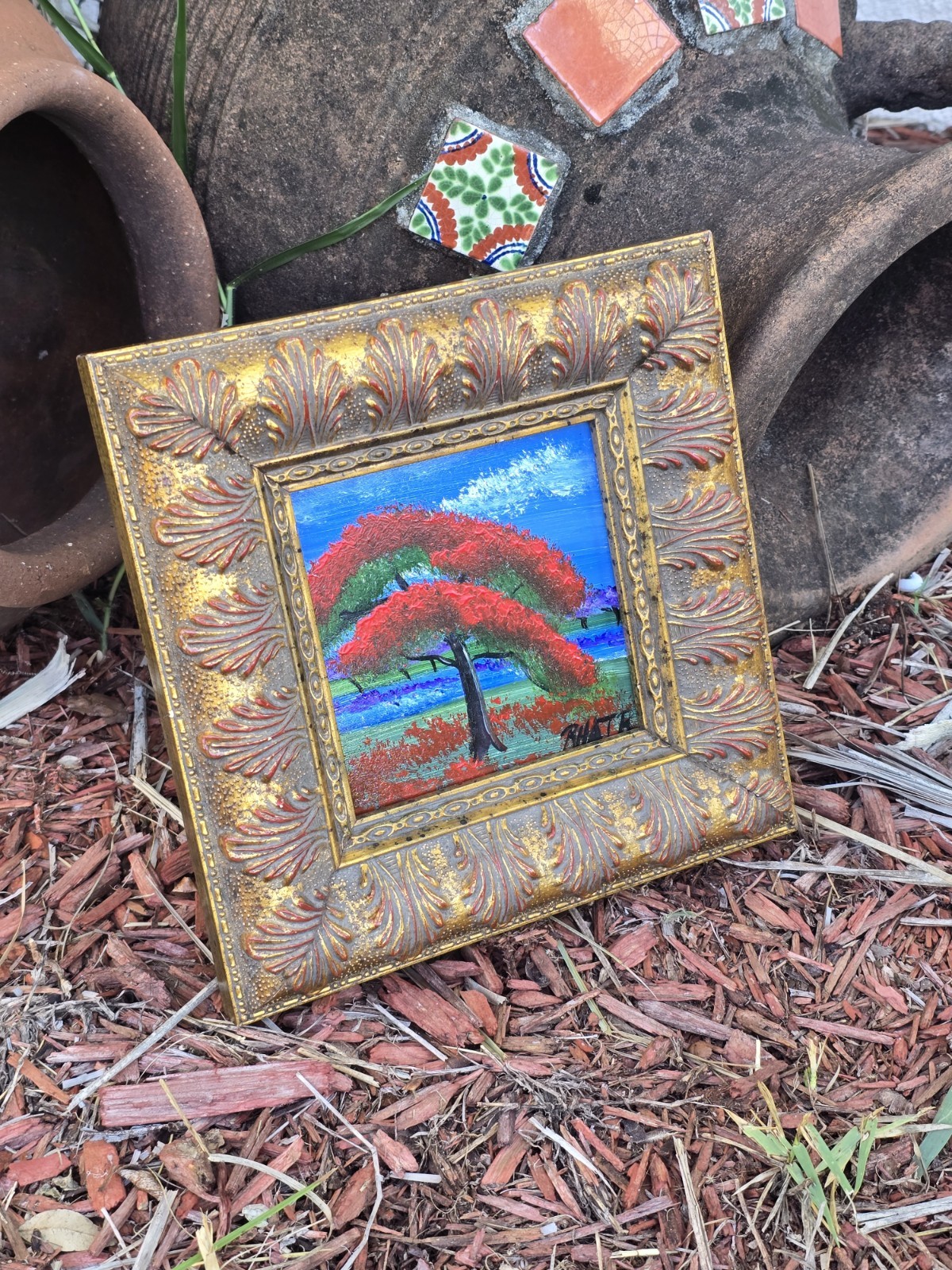 Royal Poinciana Tree 2nd-gen. Highwaymen Roderick Hair (son of Alfred Hair) MINI