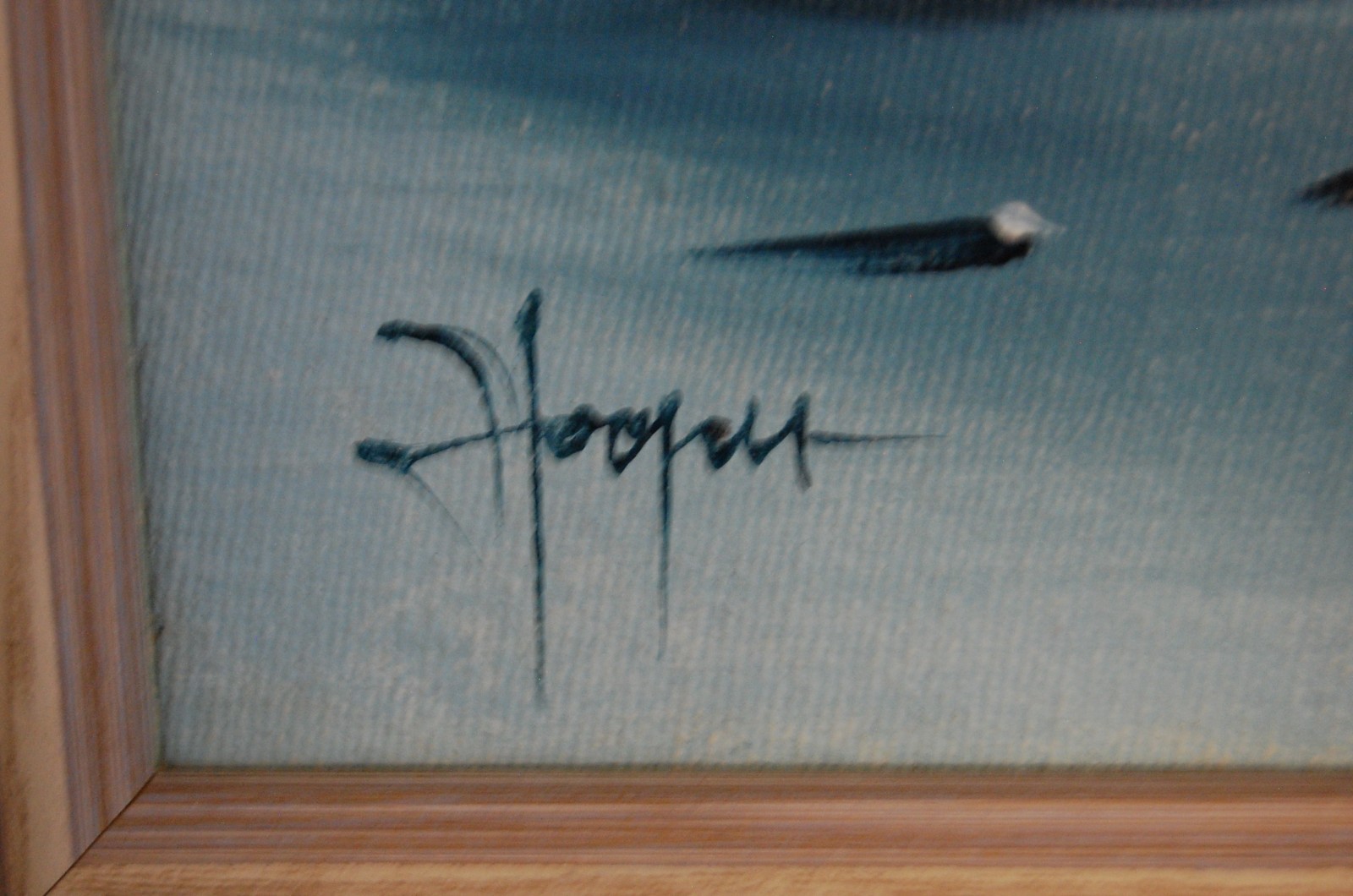 VTG 70’S FRAMED ORIGINAL OIL FOAMY WAVES & SEAGULLS NIGHT SEASCAPE ARTIST HOOPER