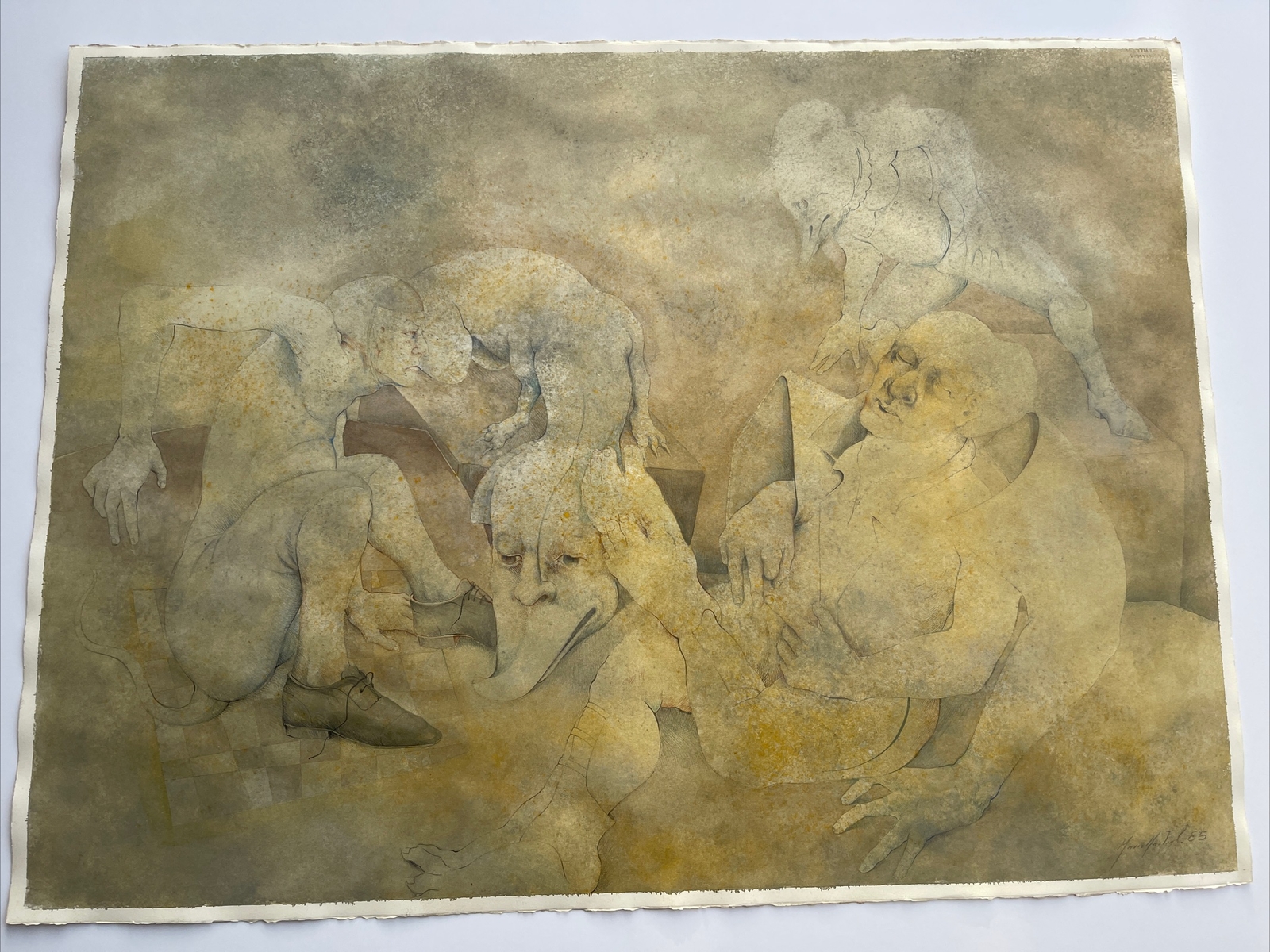 SURREALISM PAINTING ABSTRACT EXPRESSIONISM LISTED FAMOUS MARTIN MARIO DEL CAMPO