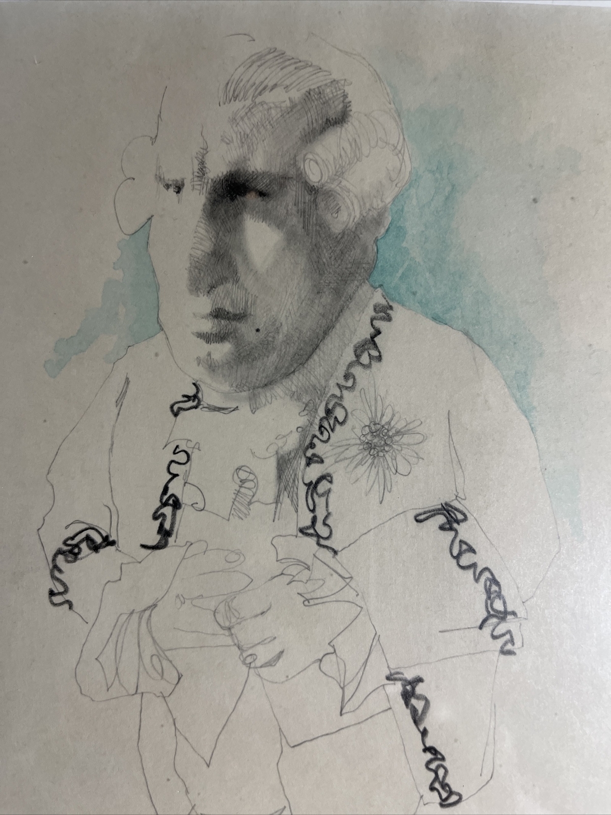 Charles Bragg Original Pencil / watercolor Barrister/ Lawyer Signed Unpublished?