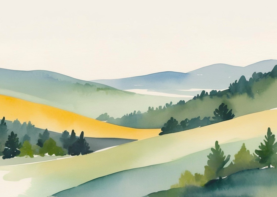 ACEO Fall Landscape Tiny Miniature Mini *ART PRINT* Watercolor by Saulite