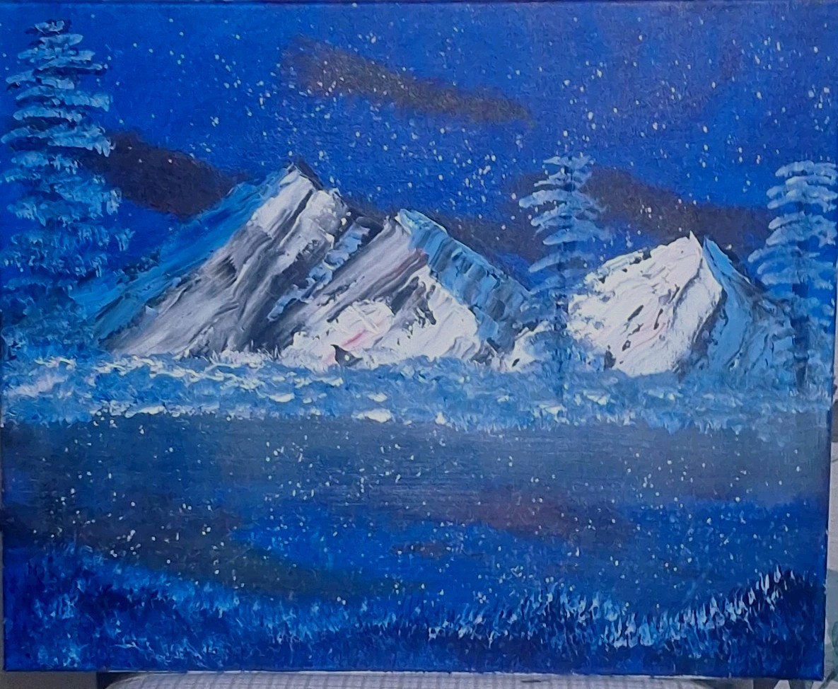 In the Night, Acrylic Painting – 16×20 Hand Painted Artwork on Canvas