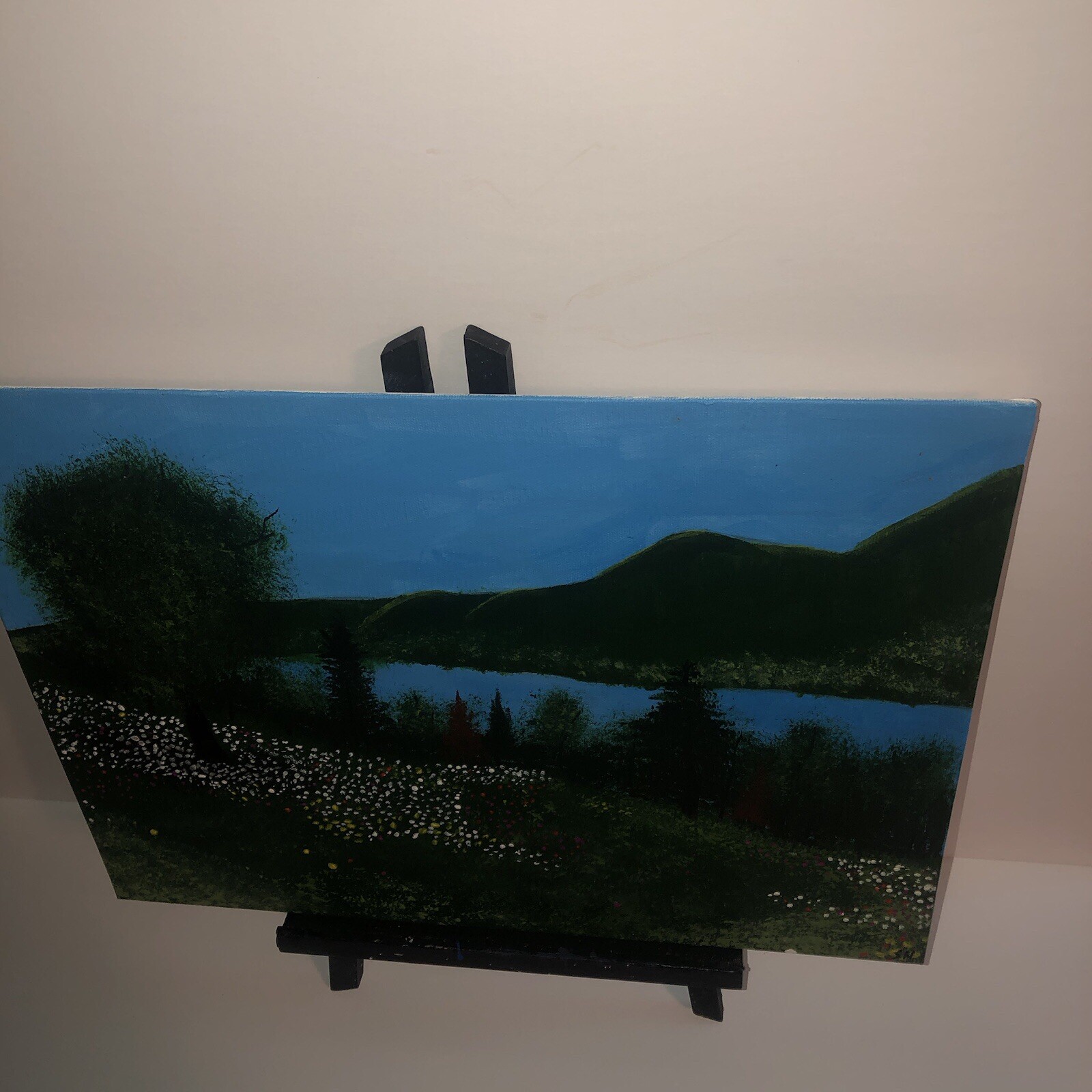 Handmade Acrylic Landscape Meadow Acrylic Painting Wall Art Gift