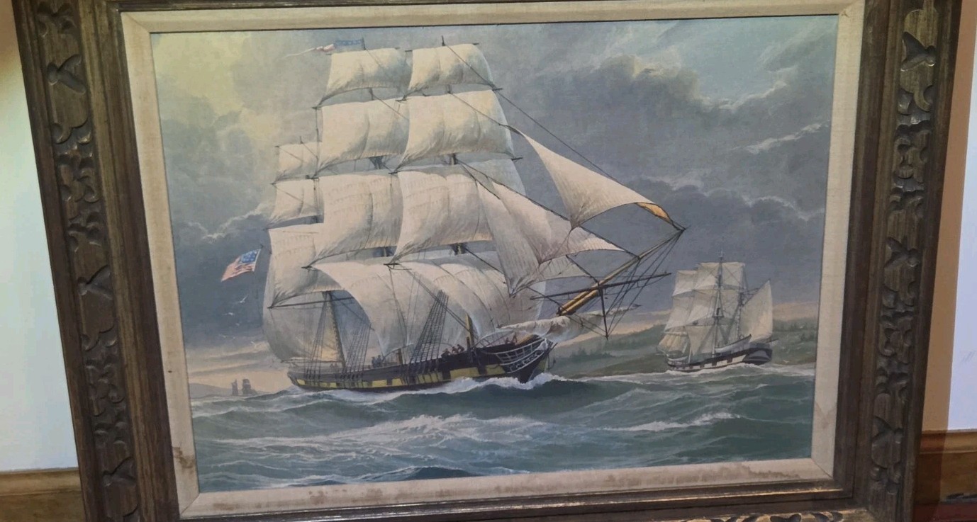 William Frederick Mitchell Naval / Merchant ship LITHO on CANVASS Ship Ocean