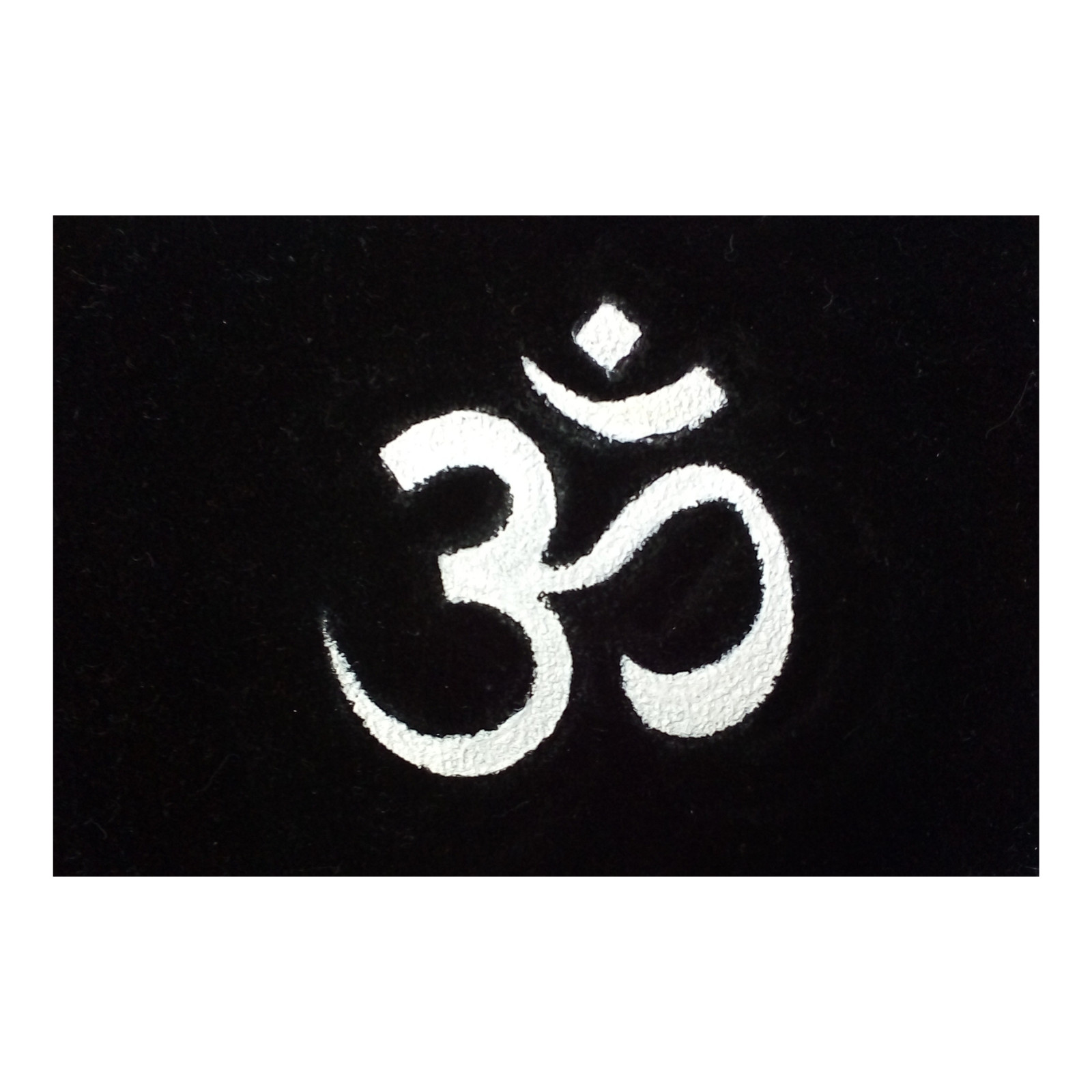 Om Aum Symbol ACEO Religious Spiritual Yoga Meditation Zen Art on Velvet Canvas