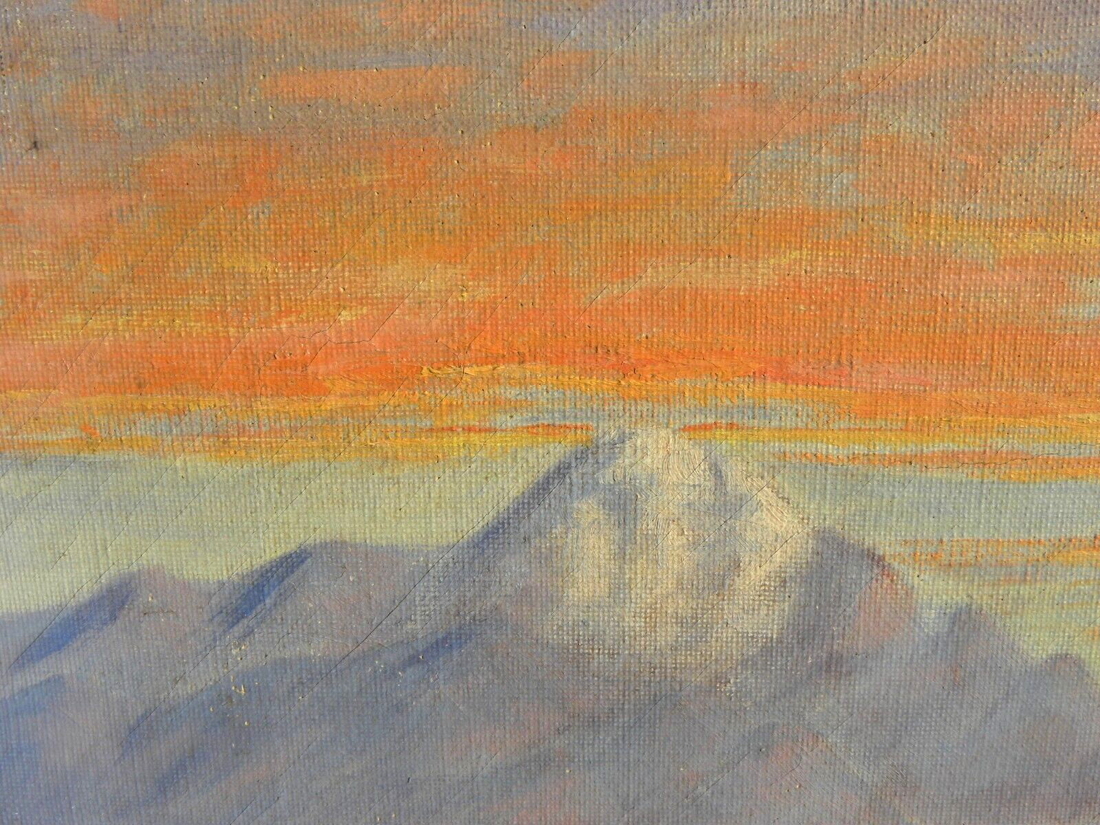 California desert ca. 1940 impressionist painting signed Essie Kailey