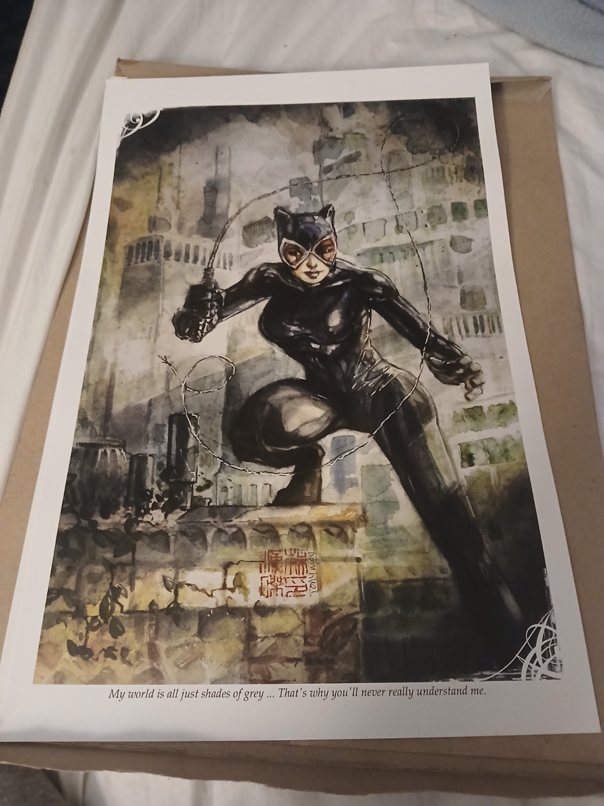 Yes, Tony Moy Sighned And Stamped Catwomam 10×14 Poster