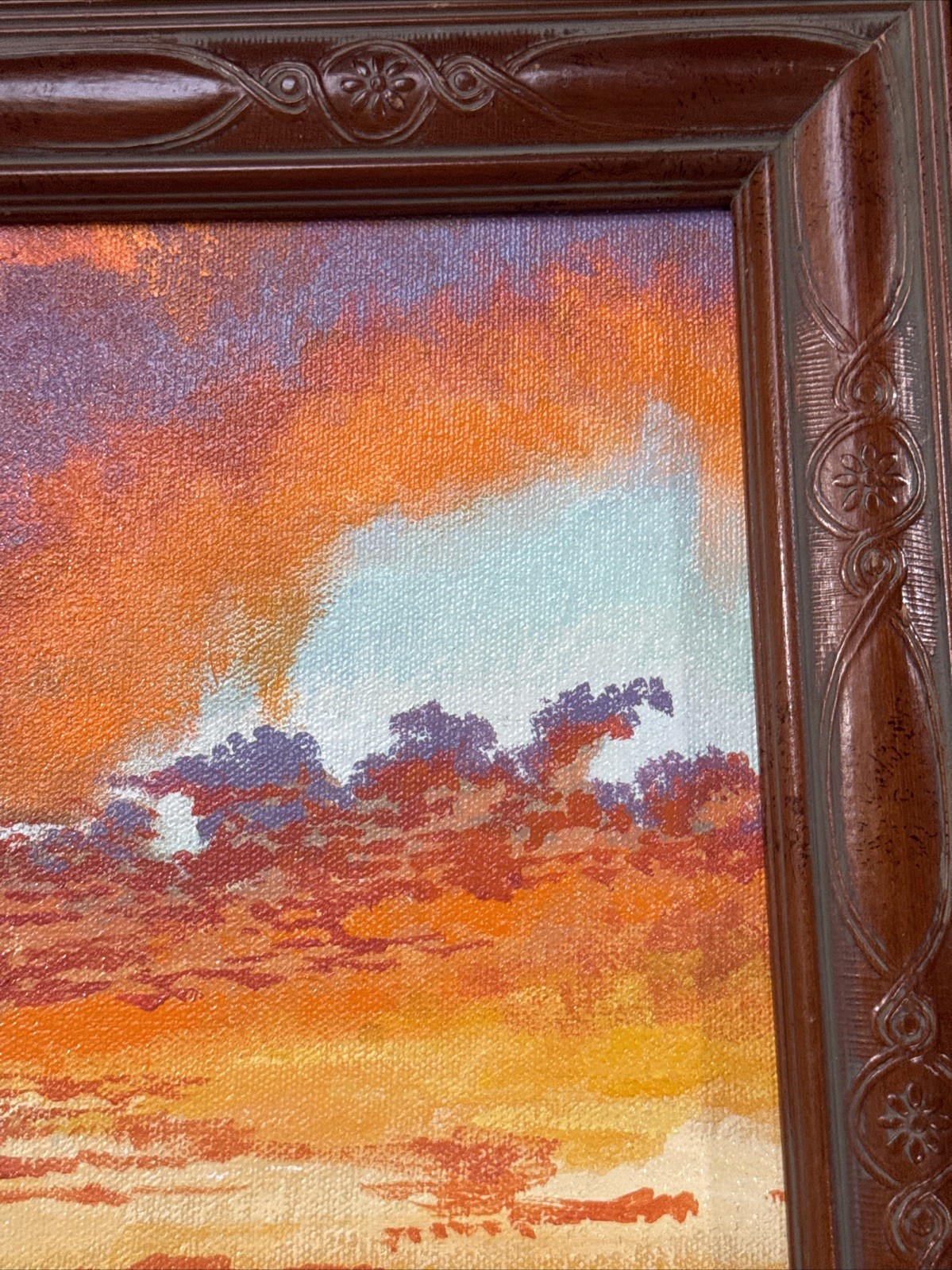 Redwing Nez Painting Sunset Landscape American Native Indian Tribal Listed Small