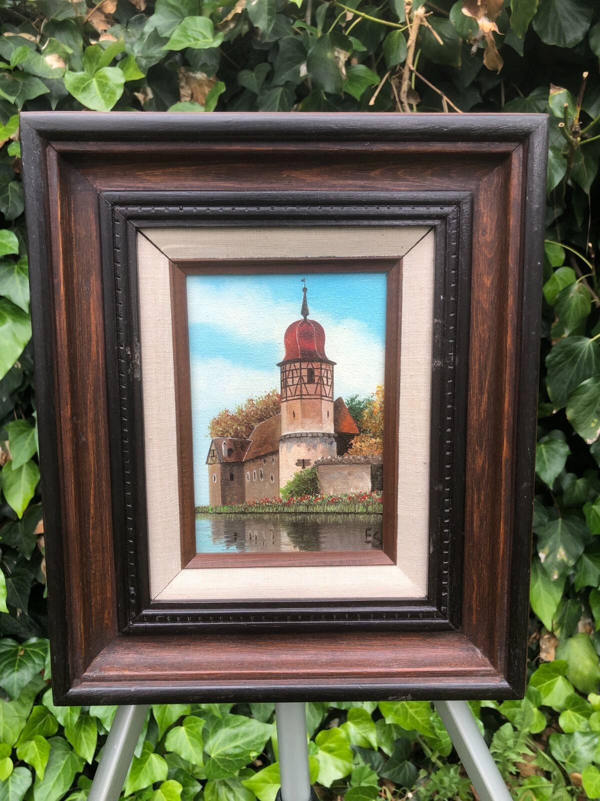 EUGENE SCHMIDT Original MODERN GERMAN LANDSCAPE SCHLOSS SOMMERSDORF CASTLE OIL
