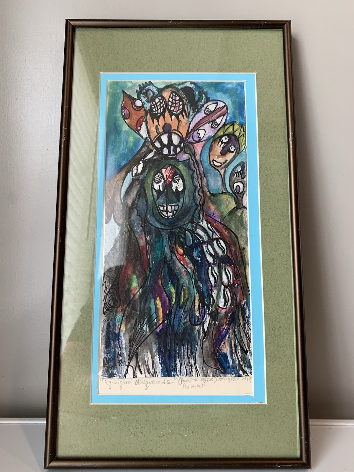 ”Abdul Raufu Mustapita “Egungun masquerad “Signed 1993