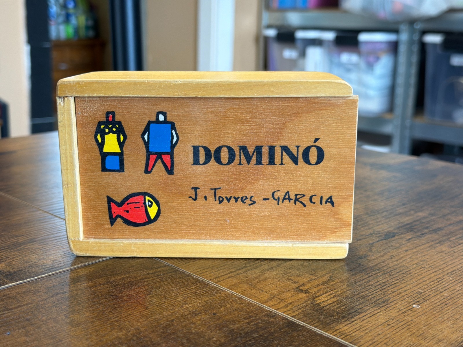 VTG MCM Limited Edition J. Torres-Garcia Wooden Domoino Set Art Work ~ Ex Cond.