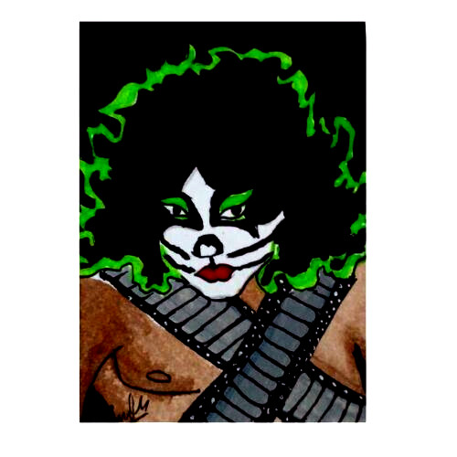 KISS ACEO MUSIC HAND BAND ART CARD MINI PAINTING ROCK NEW