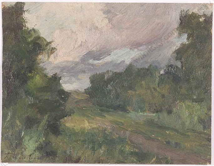 Pavel Singaevski (1922-2000) «Landscape», Oil Painting, 1958 (1)