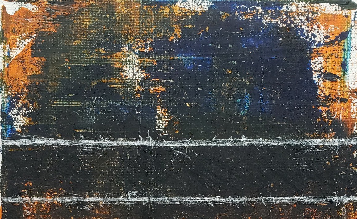 No.508 Original Modern Minimal Textured Oil And Cold Wax Painting By K.A.Davis