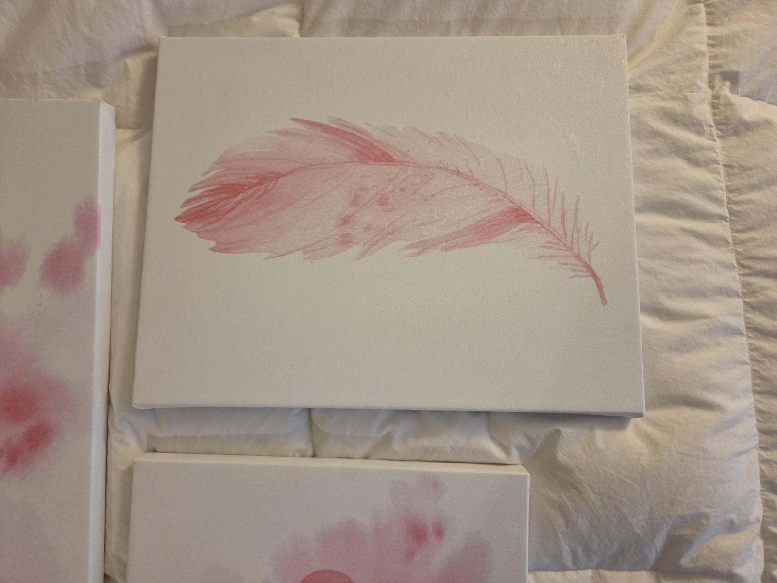 Flamingos! Custom Canvas Artwork Fun Classy & Colorful Excellent Condition!