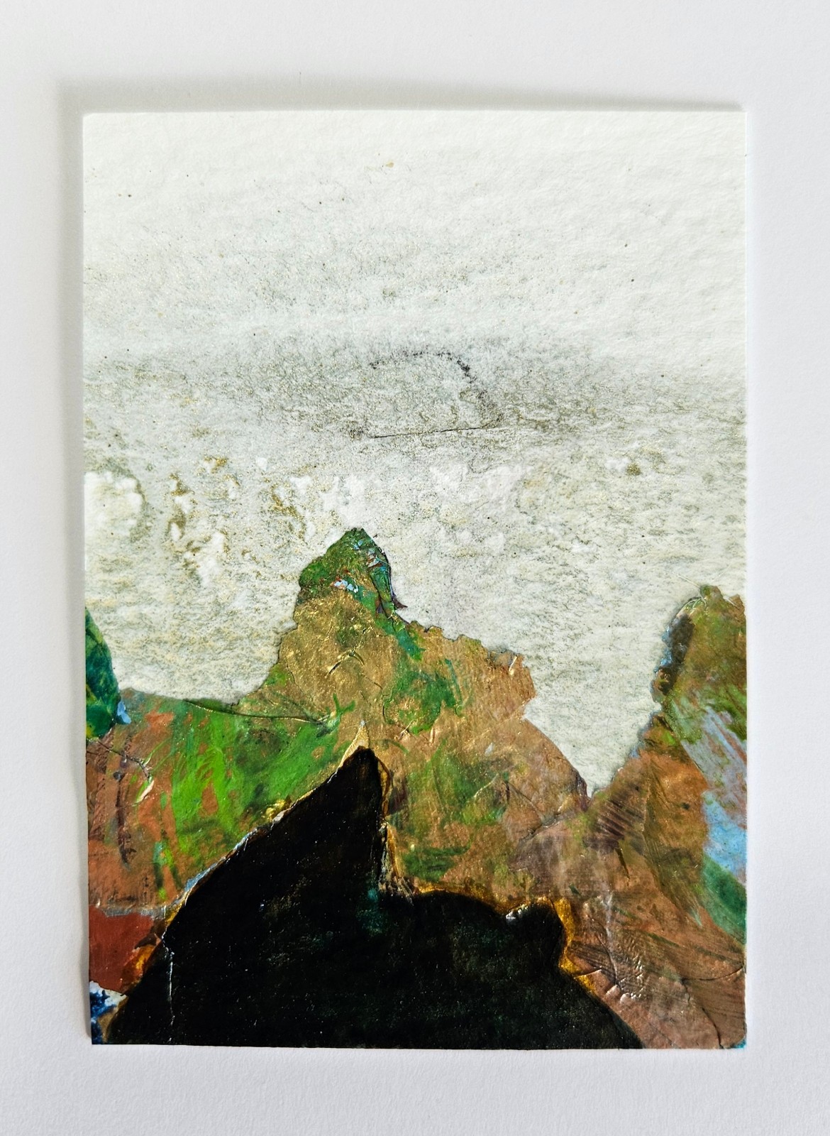 ACEO Card 2.5×3.5″ Original Miniature Art Abstract Landscape Series 10/11 #0022