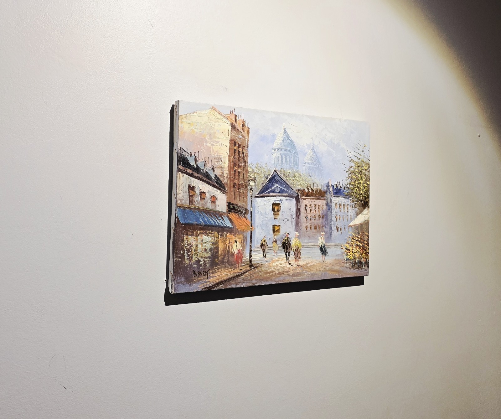 Signed, «Caroline C Burnett» Original, Oil/Canvas «Sacré-Cœur Basilica» 12×16