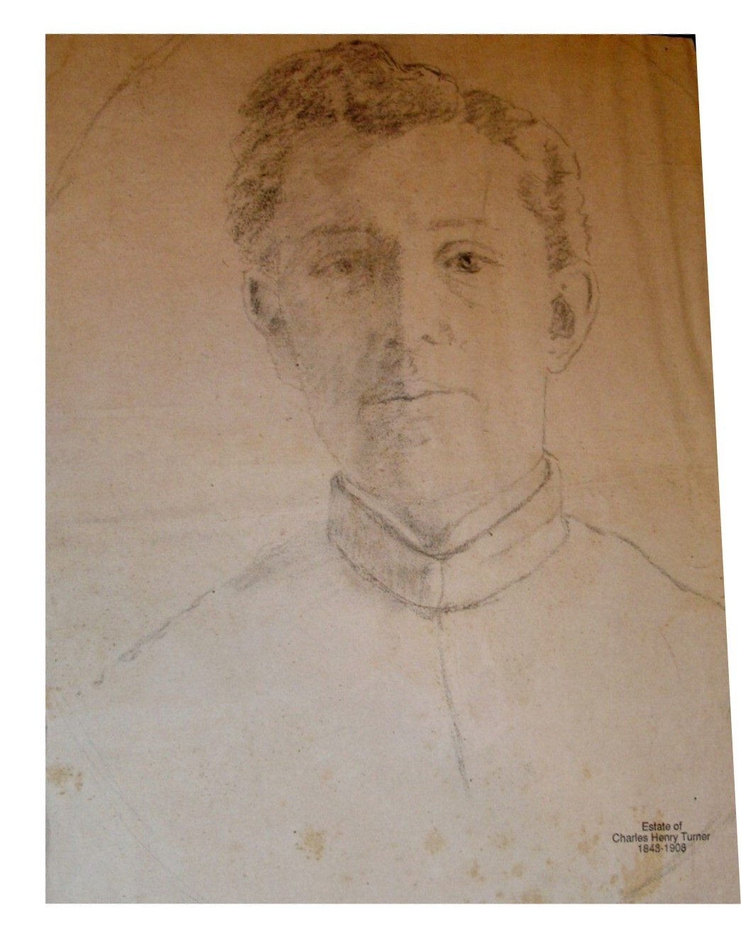 Charles Henry Turner – Double-Sided Estate-Stamped Art Painting & Self Portrait