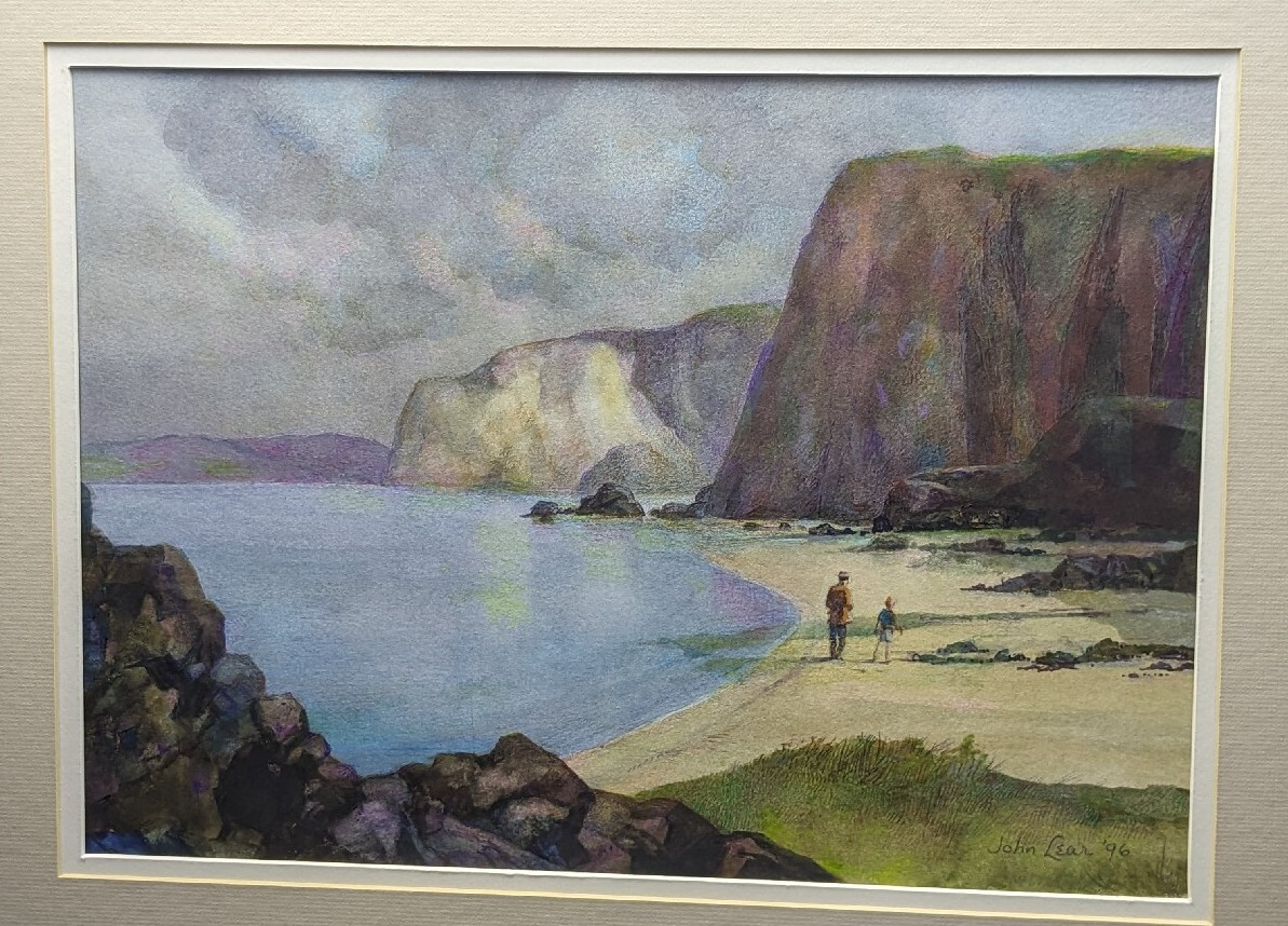 John B. Lear (American, 1908-2008) «Headlands,» Watercolor Painting, 1996 Signed