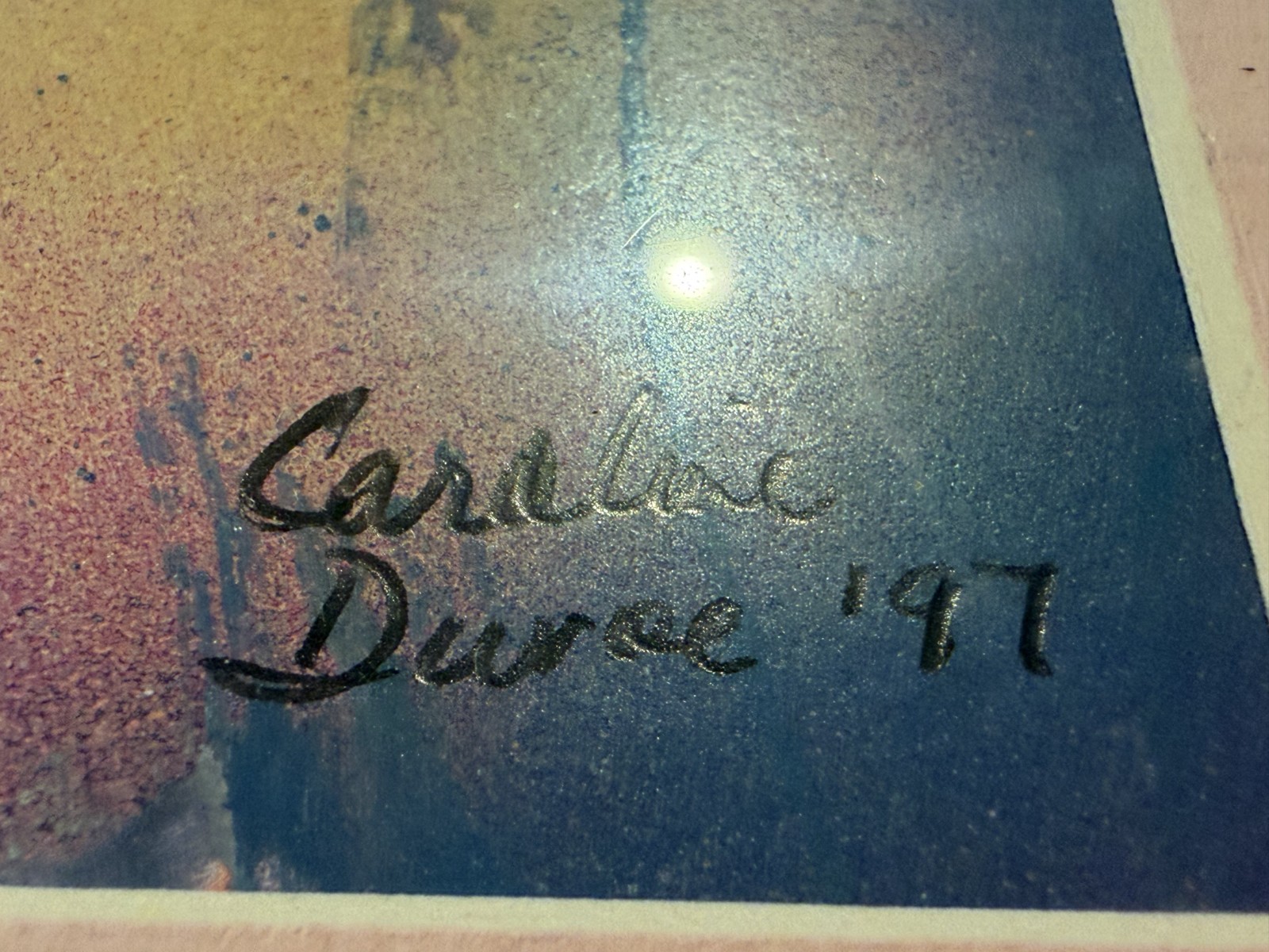 Caroline Duvoe Signed Abstract «Story Teller» 10×8″ Original Acrylic Painting