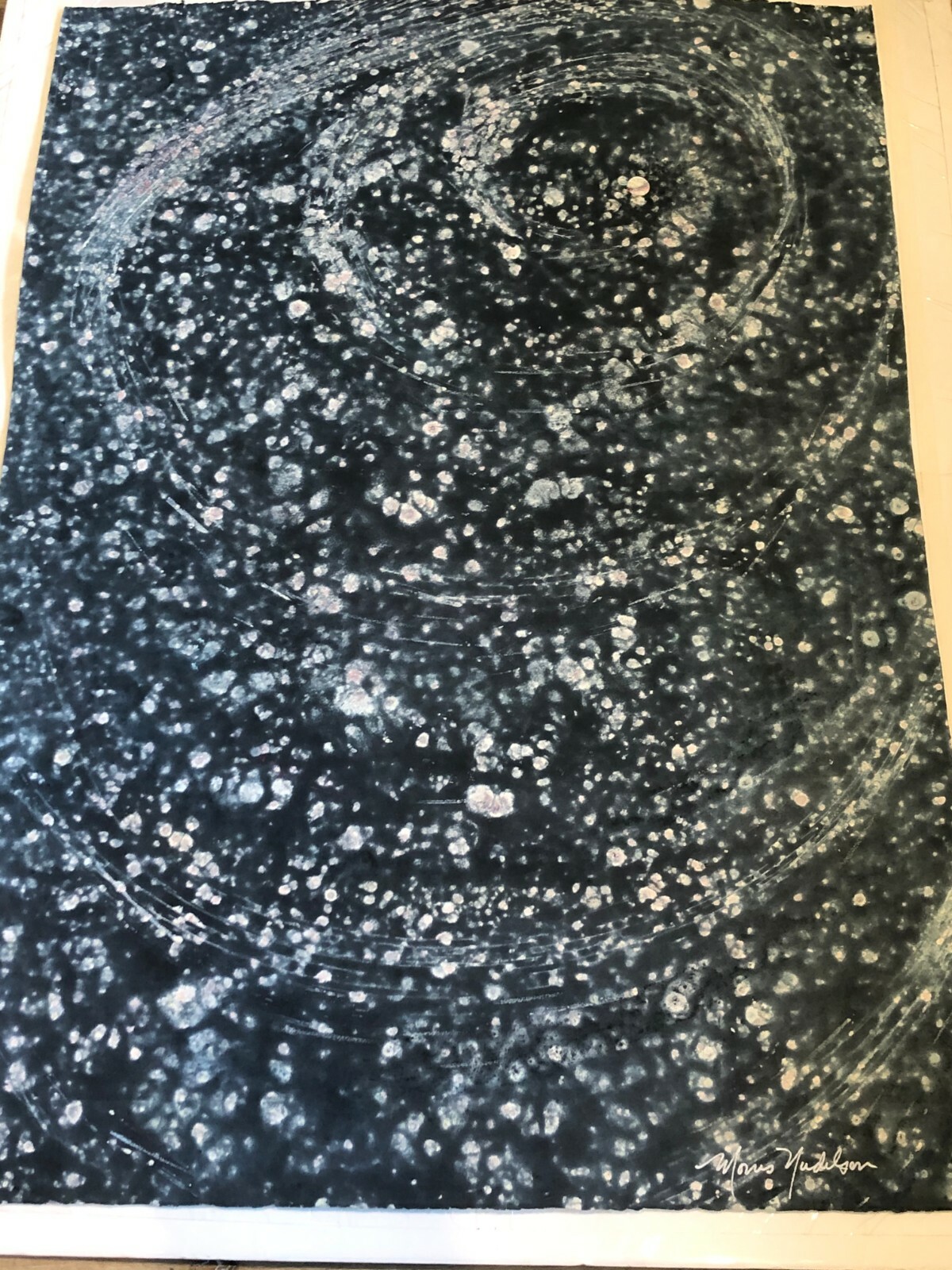 Morris Yudelson – Original Painting / ”View Of Blue Space” – 1987