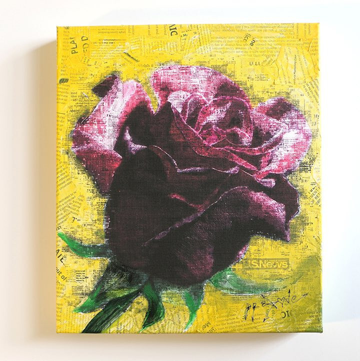 Passion – Abstract Art, Pop Art, Original Painting oil, collage on canvas, Art