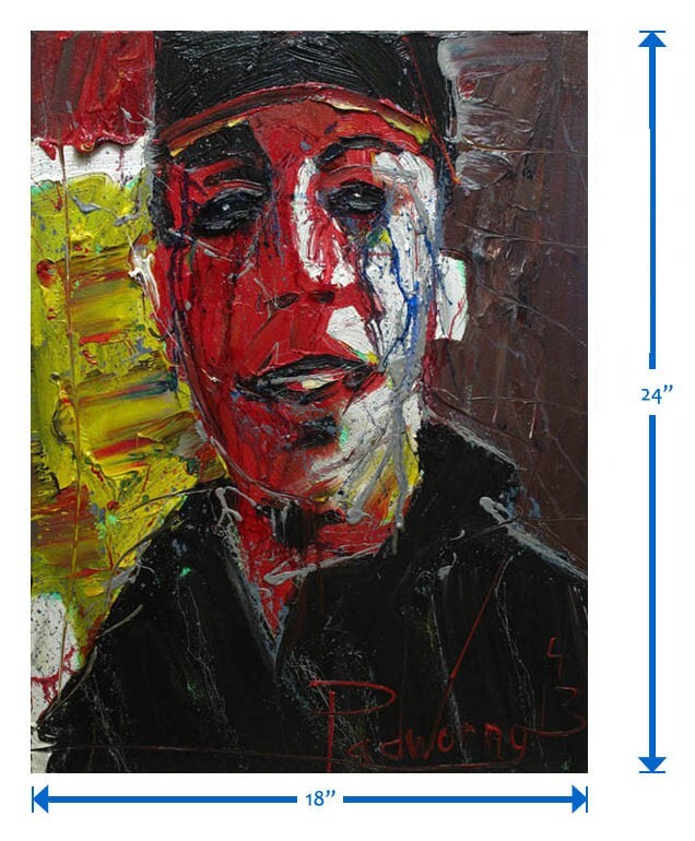 24×18″ MODERN ORIGINAL OIL█PAINTING█VINTAGE█IMPRESSIONISM█ART SIGNED ABSTRACT A