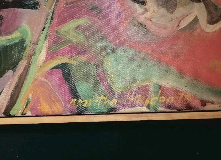 SIGNED MARTHA HAYDEN ABSTRACT OIL PAINTING ON CANVAS IMPRESSIONIST ORIGINAL