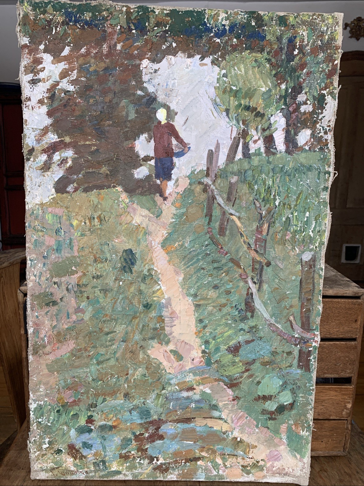 Wonderful Impressionist O/C by Well Known Soviet Ukrainian Artist G. A. Shponko.