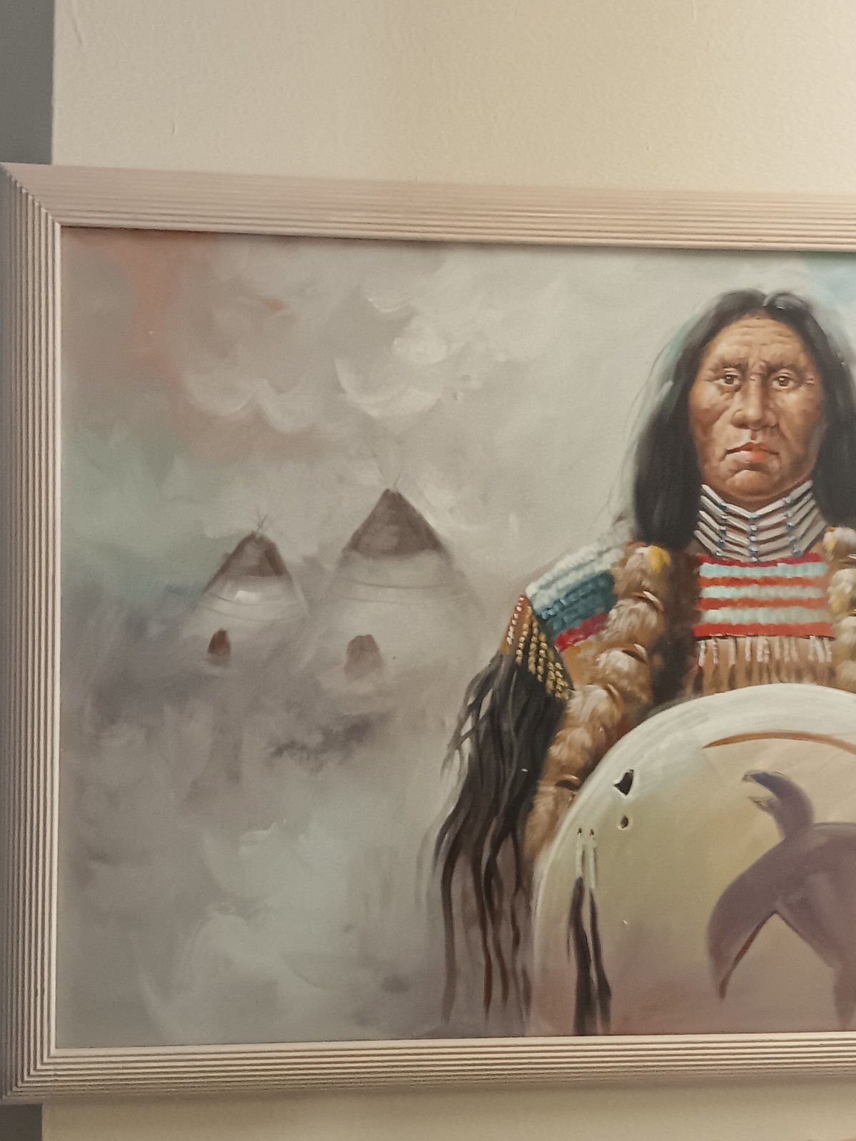 Original Oil Painting Native American Indian signed by A. Norman