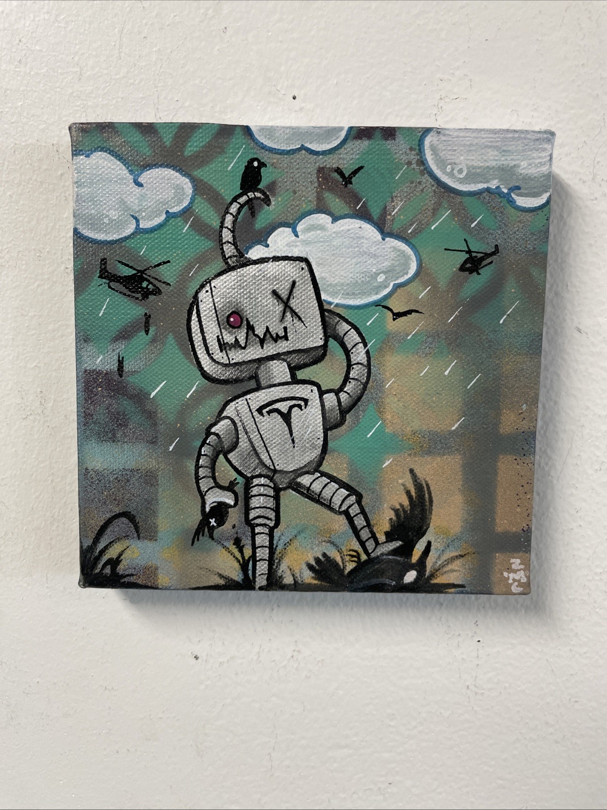 Tesla Robot Ai Takeover Painting graffiti Art Tattoo Art Street Art Original
