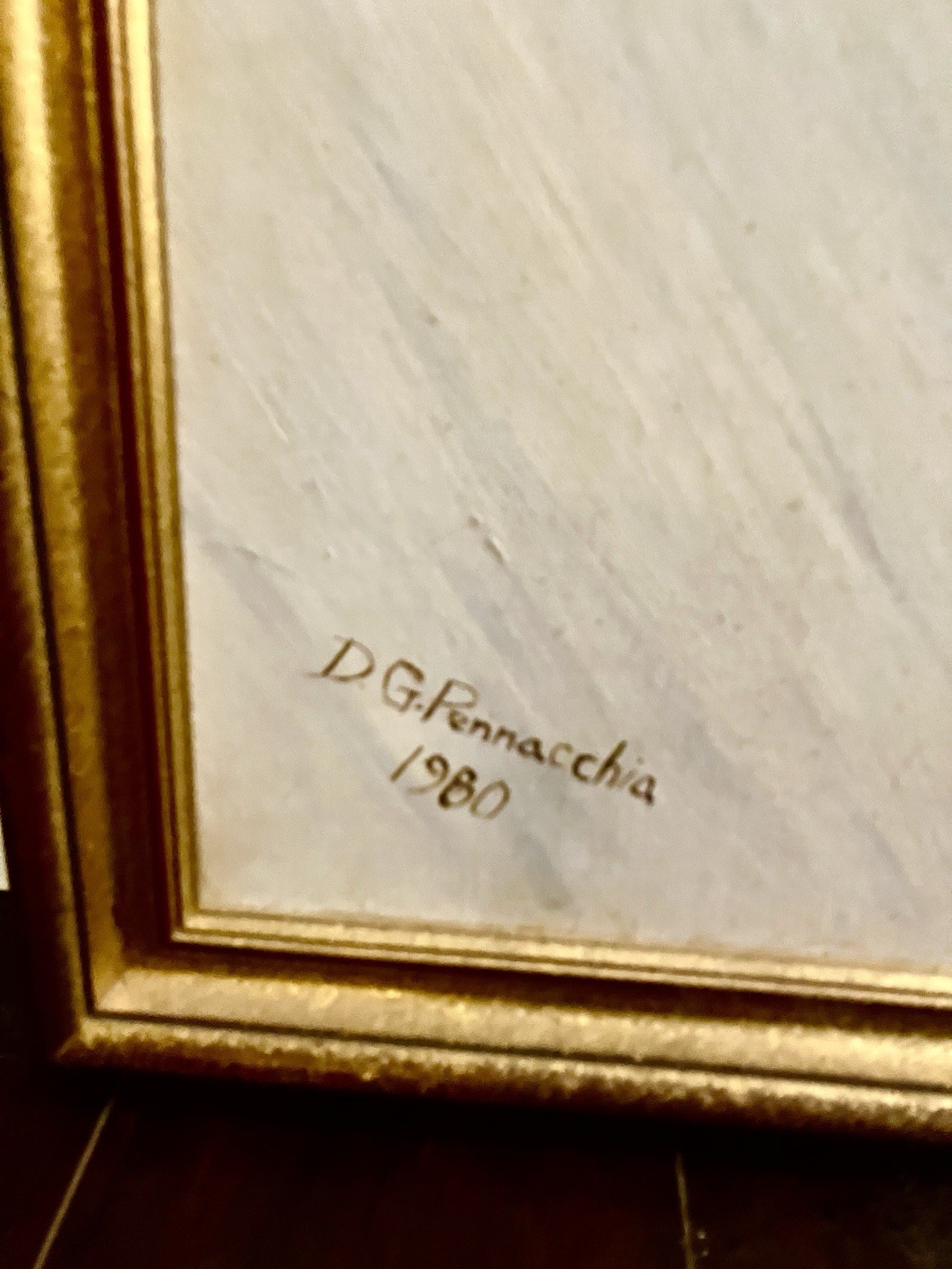 Original Oil on Canvas Titled, «Pouncing Eagle in Flight» by DG Pennachio, 1983