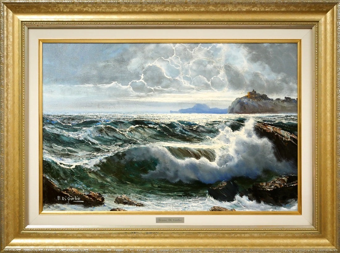 Bruno Di Giulio Stormy Sea Oil Painting Seascape Marine Fine Art Original