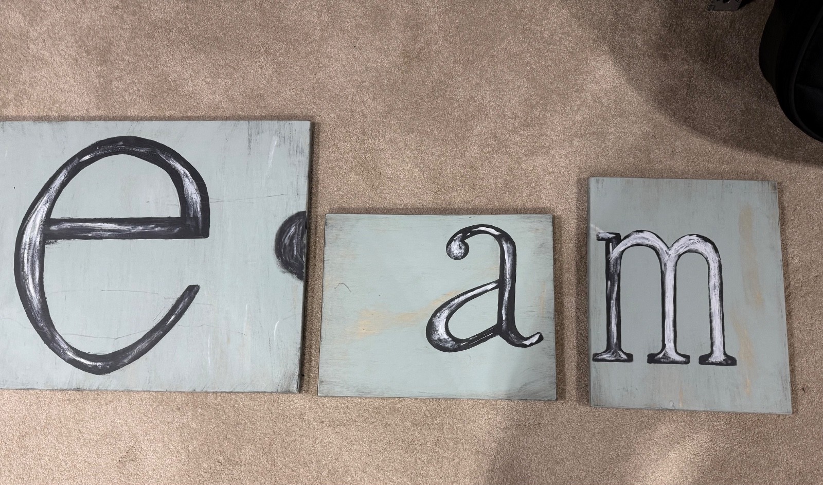 Custom Artwork. Painting on Wood. «Dream» Abstract w/ Distressed features