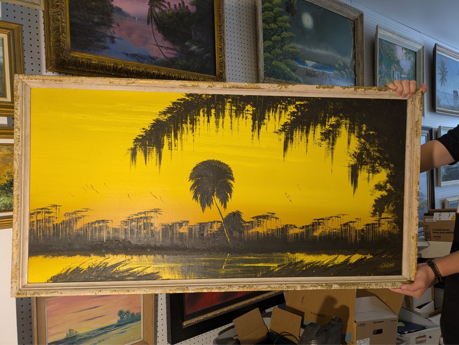 James Gibson Golden Marsh Coastal Painting.