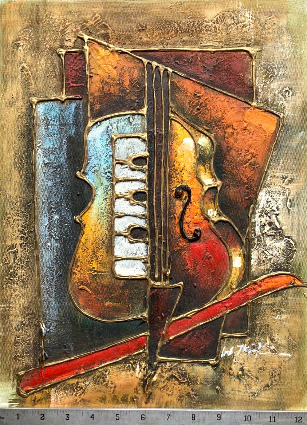 Original Oil Painting – Musical Abstract