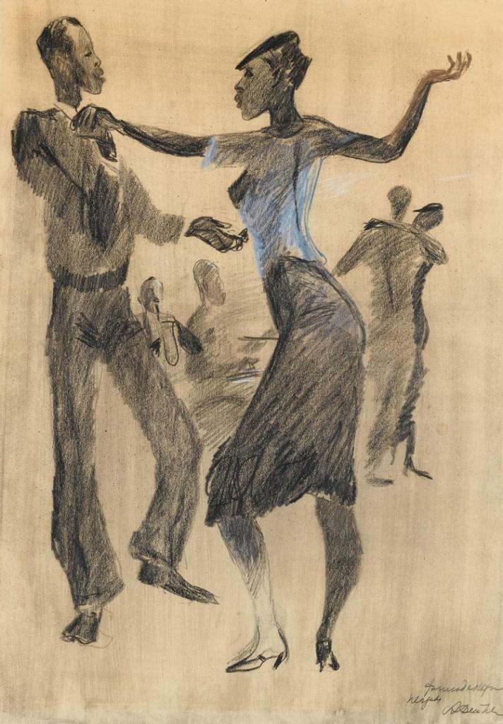 Dancers in Harlem : Alexander Deyneka : 1931 : Archival Quality Art Print