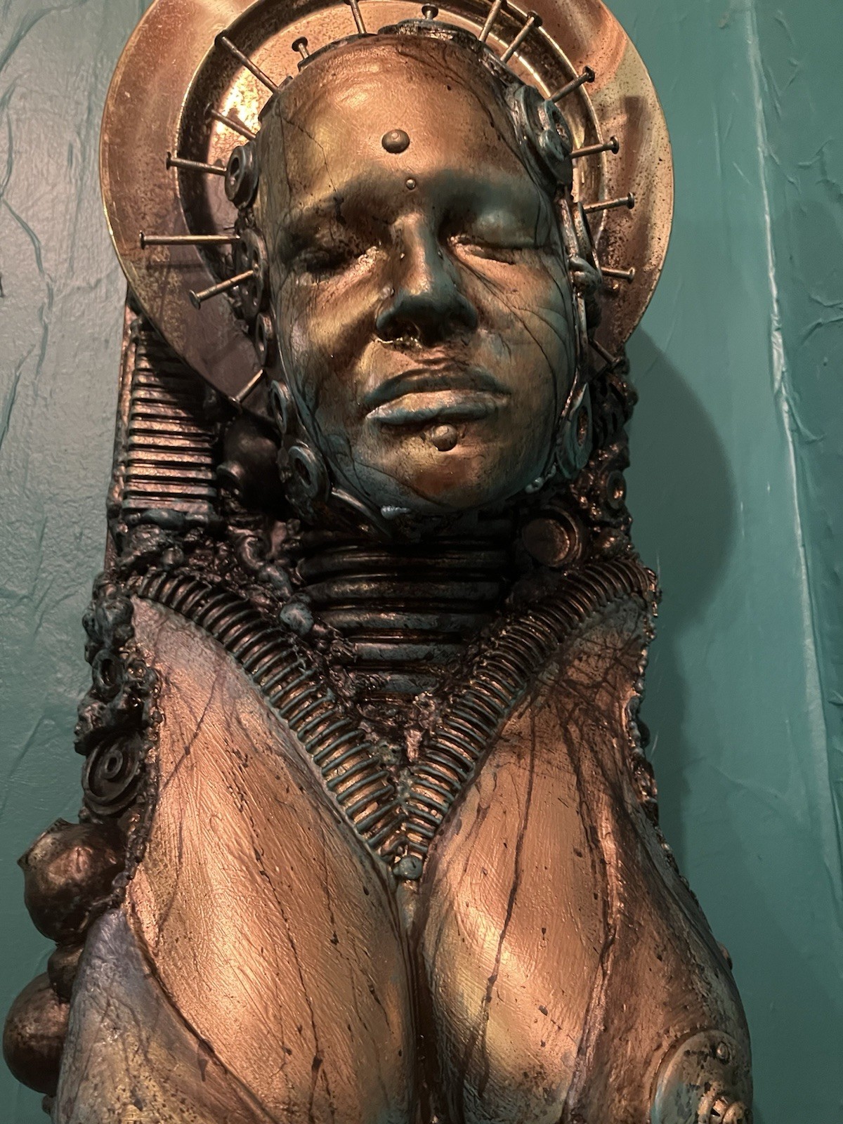 Biomechanical Steampunk Art: HR Giger Inspired Sculpture Original art