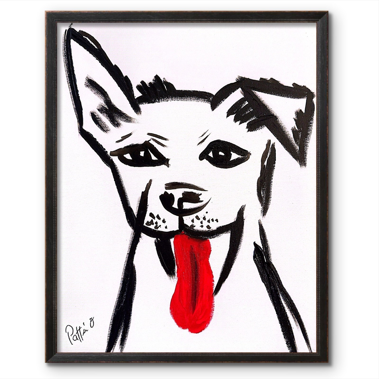 Dog Days Painting Original 14×11 Modern Minimalist Art Canvas Signed Home Decor