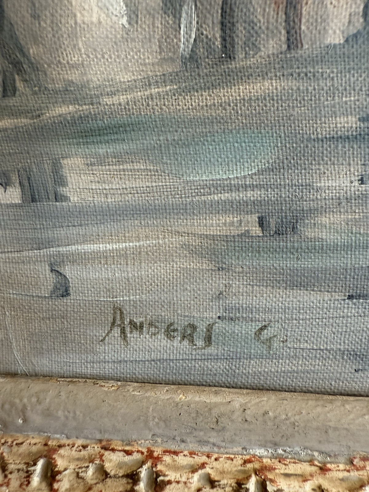 Parisian Boulevard, by Andre Gisson (Anders Gittleson) Oil on Canvas