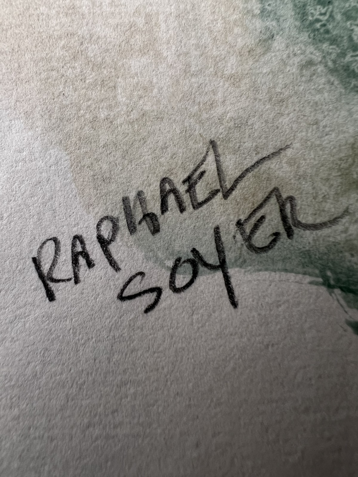 Raphael Soyer–Female Figure–Original Mixed Media– NYC Social Realist